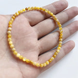 Yellow Sea Shell Bracelet Natural Stone Energy Hand Row Gemstone