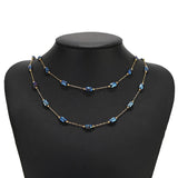4MM Glass Beads Chain for Jewelry Making, Stainless Steel Link Chain in Bulk