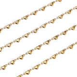 4MM Stainless Steel Chains Necklace with Heart Charm Link