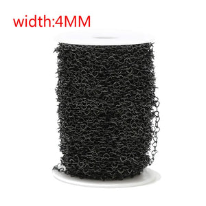 4MM Heart Link Chain in Bulk for Necklace Making