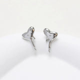 Dainty Heart Ear Studs Earrings 14k Plated Brass DIY Jewelry Findings