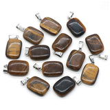 4PC Natural Stone Pendants Rose Quartz Agate Healing Crystals