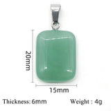 4PC Natural Stone Pendants Rose Quartz Agate Healing Crystals