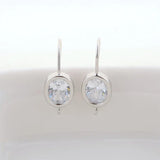 4PCS 12*25MM 14K Brass Zircon Earrings Hooks Jewelry Making Supplies