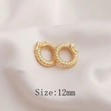 4PCS 12mm 14k Plated Rope Bracelet Buckle Charms DIY Jewelry Making Supplies