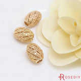 4PCS 13x17MM Champagne Plated Brass Spacer Beads DIY Jewelry