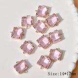 4PCS 14*17mm Rhinestone Pendant Charms for Jewelry Making DIY