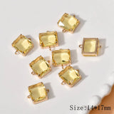 4PCS 14*17mm Rhinestone Pendant Charms for Jewelry Making DIY