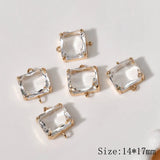4PCS 14*17mm Rhinestone Pendant Charms for Jewelry Making DIY