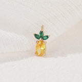 4PCS 14K Plated Brass Cherry Fruit Shape Charms Pendants High DIY Jewelry