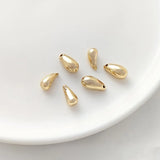 4PCS 14K Filled Droplet Moonlight Pendant DIY Jewelry Material