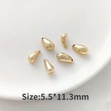 4PCS 14K Filled Droplet Moonlight Pendant DIY Jewelry Material