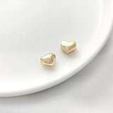 4PCS 14K Filled Peach Heart Bracelet Bead Pendant DIY Jewelry Material
