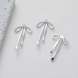 4PCS 14K Plated Bow Pendant Earrings DIY Making Supplies Jewelry
