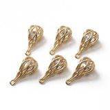 4PCS 18K Plated Drop Shaped Pendant Jewelry Findings DIY Earrings Accessories