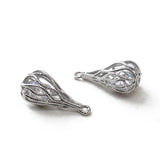 4PCS 18K Plated Drop Shaped Pendant Jewelry Findings DIY Earrings Accessories