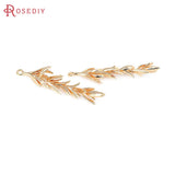 4PCS 18K Brass Tree Branch Charms Pendants for DIY Jewelry Making