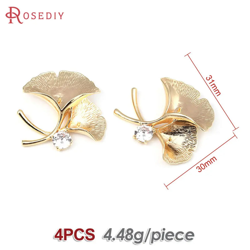 Ginkgo Biloba Charms Pendants for Jewelry Making Earrings