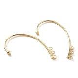 4PCS 18K Plated Ear Hook Diy Earrings Charms Jewelry Findings