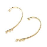 4PCS 18K Plated Ear Hook Diy Earrings Charms Jewelry Findings