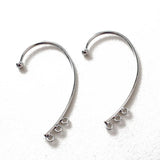 4PCS 18K Plated Ear Hook Diy Earrings Charms Jewelry Findings