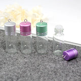 4PCS 2.5ML Glass Bottle Pendant with Screw Cap Perfume Vials DIY Jewelry