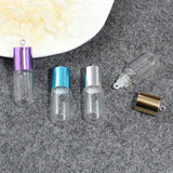 4PCS 2.5ML Glass Bottle Pendant with Screw Cap Perfume Vials DIY Jewelry