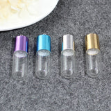 4PCS 2.5ML Glass Bottle Pendant with Screw Cap Perfume Vials DIY Jewelry