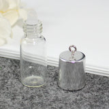4PCS 2.5ML Glass Bottle Pendant with Screw Cap Perfume Vials DIY Jewelry