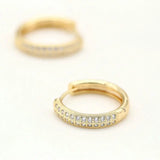 4PCS 20MM 14K Brass Zircon Earring Hooks Jewelry Making Supplies