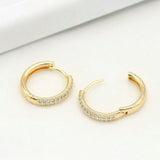 4PCS 20MM 14K Brass Zircon Earring Hooks Jewelry Making Supplies