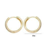 4PCS 20MM 14K Brass Zircon Earring Hooks Jewelry Making Supplies
