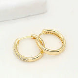 4PCS 20MM 14K Brass Zircon Earring Hooks Jewelry Making Supplies