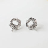 4PCS 20mm 14k Plated Irregular Pendant Studs Earrings Charms DIY Jewelry Making