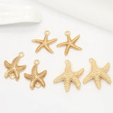 4PCS 20x25MM 28x28MM Starfish Charms Pendants High Diy Jewelry Accessories