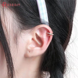 4PCS 24K Brass Zircon Bow-knot Earring Clasps Diy Findings