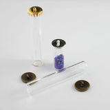 4PCS Glass Tube & Setting Base Vials Pendant Globe Jewelry Findings