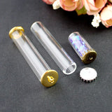 4PCS Glass Tube & Setting Base Vials Pendant Globe Jewelry Findings