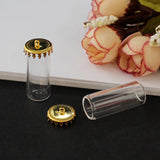 4PCS Glass Tube & Setting Base Vials Pendant Globe Jewelry Findings