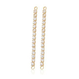 4PCS 30MM 14K Brass Zircon Earrings DIY Jewelry Findings