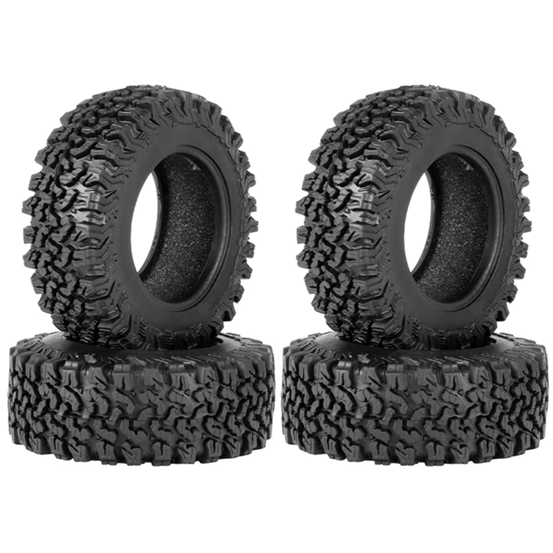4PCS 90mm 1.9 Rubber Tire Wheel Tyres for 1/10 RC Crawler Car