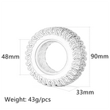 4PCS 90mm 1.9 Rubber Tire Wheel Tyres for 1/10 RC Crawler Car