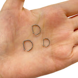4PCS Titanium PIERC D Shape Nose Ring Nostril Piercing Hoop Septum Rings