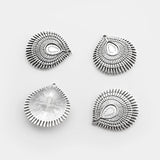 4PCS Tibetan Silver Shell Pendants for Jewelry Making DIY Necklace