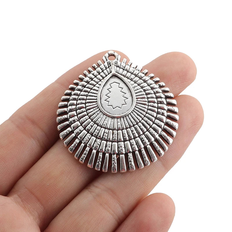 4PCS Tibetan Silver Shell Pendants for Jewelry Making DIY Necklace
