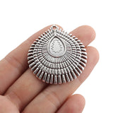 4PCS Tibetan Silver Shell Pendants for Jewelry Making DIY Necklace