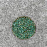 4PCS Antique Bronze Carved Flower Butterfly Charms Pendants 40mm