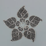 4PCS Antique Filigree Love Viana Heart Charms Pendants for DIY Jewelry