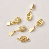 4PCS Bracelet Connecting Buckle 14k Plated Charms for DIY Jewelry Making