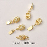 4PCS Bracelet Connecting Buckle 14k Plated Charms for DIY Jewelry Making
